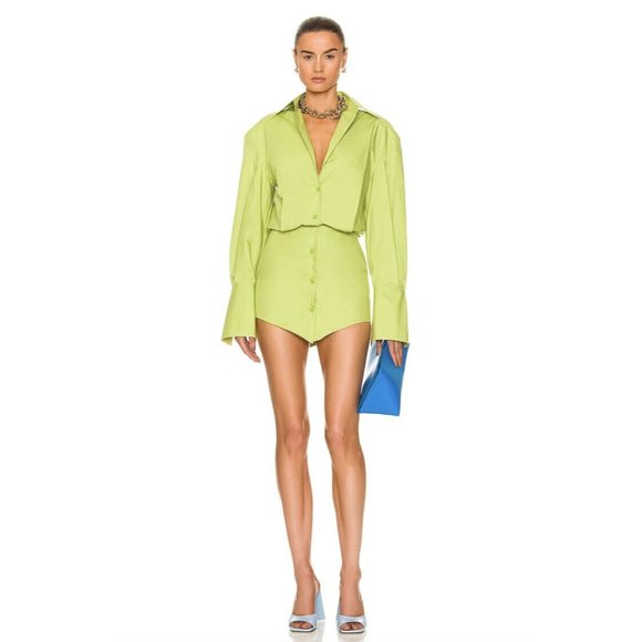 THE ATTICO Silvye Mini Dress Pistache Green